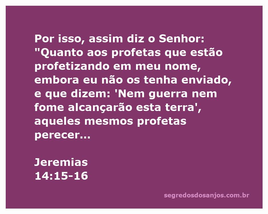 Imagem representativa de Jeremias 14:15-16, mostrando profetas falsos e a devastação que suas profecias erradas trazem sobre o povo de Jerusalém.