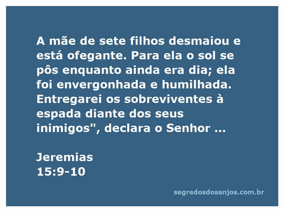 Ilustração de uma mãe desesperada e angustiada, simbolizando a dor e a luta expressas em Jeremias 15:9-10.