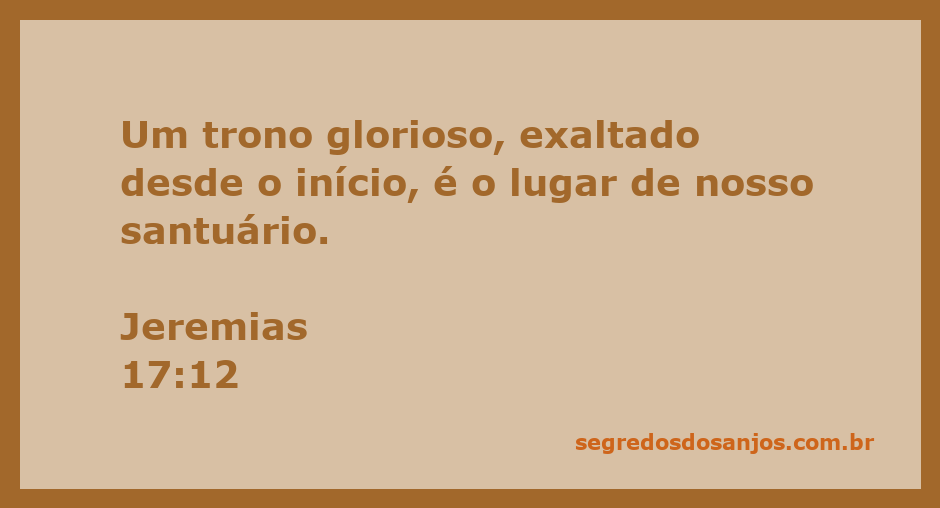 Imagem de um trono glorioso simbolizando o santuário divino, representando a passagem de Jeremias 17:12.
