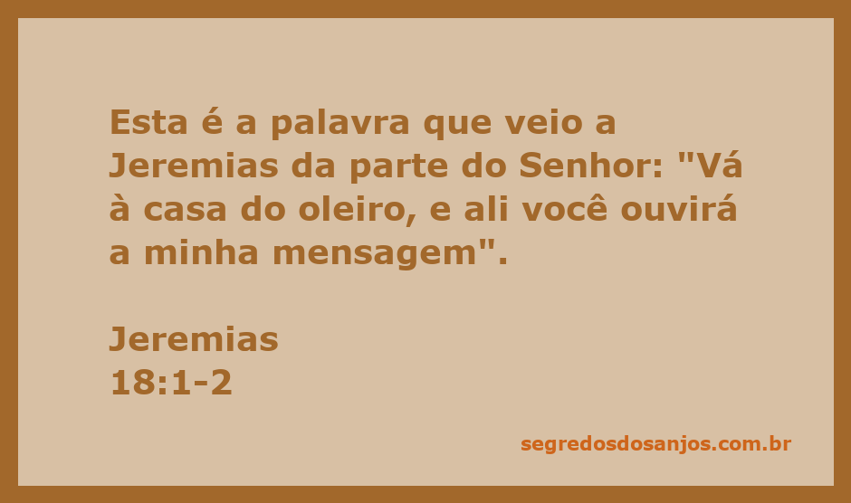 Imagem de um oleiro moldando barro, representando a mensagem de Deus a Jeremias.