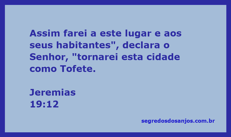 Imagem representativa da passagem Jeremias 19:12, destacando a transformação da cidade como Tofete.