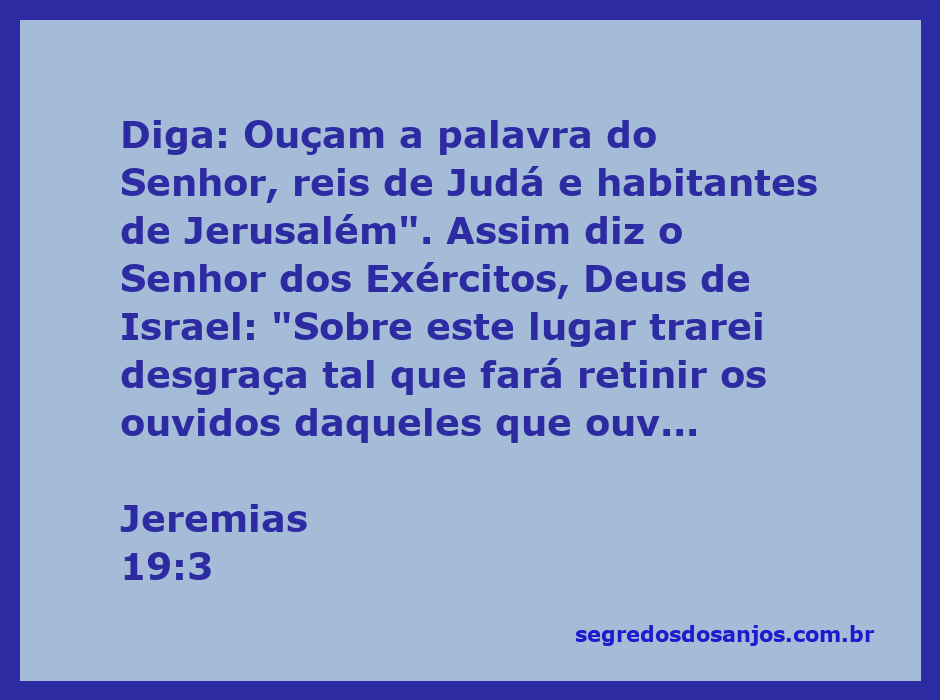 Imagem representativa da passagem de Jeremias 19:3, destacando a advertência de Deus aos reis de Judá e habitantes de Jerusalém.