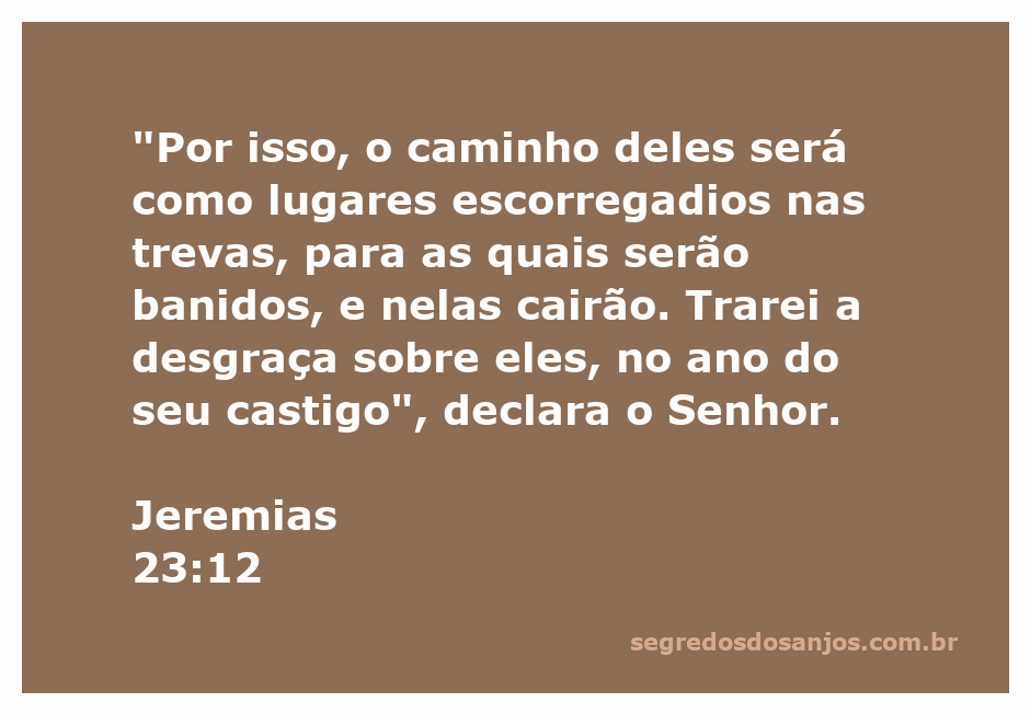 Ilustração do versículo Jeremias 23:12 representando caminhos escorregadios nas trevas, simbolizando o castigo divino.