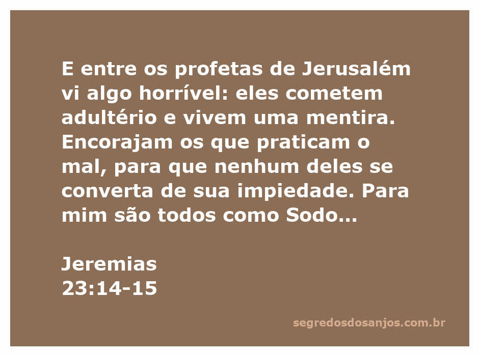 Ilustração representativa dos profetas de Jerusalém, simbolizando a corrupção e a impiedade mencionadas em Jeremias 23:14-15.