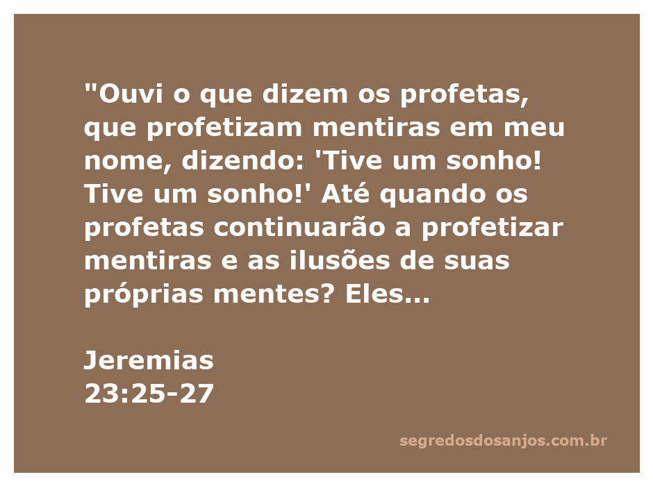 Profetas de Jeremias falando sobre sonhos e mentiras em um fundo que representa confusão espiritual.