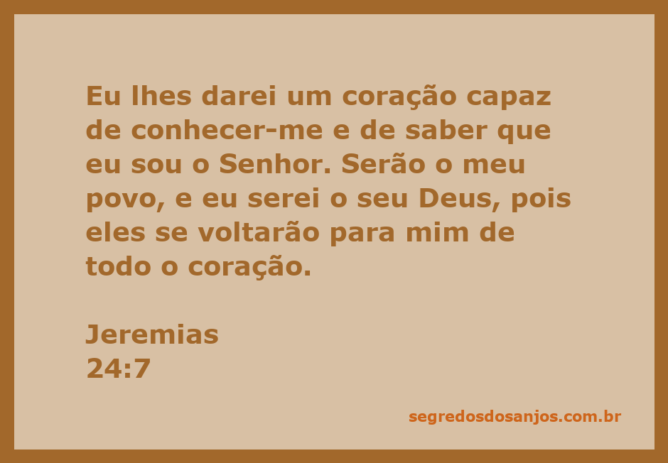 Imagem representativa do versículo Jeremias 24:7, simbolizando a relação entre Deus e seu povo.