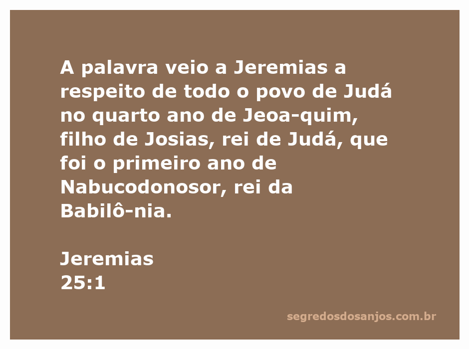 Imagem representativa da passagem de Jeremias 25:1, retratando Jeremias recebendo a palavra de Deus sobre o povo de Judá.