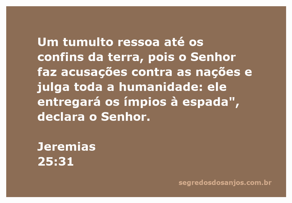Imagem representativa do versículo Jeremias 25:31, simbolizando o juízo divino sobre as nações.