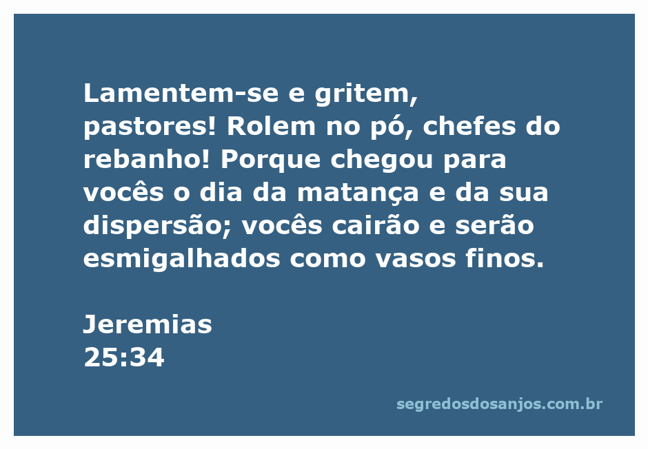 Imagem representativa de pastores lamentando e um rebanho disperso, simbolizando a advertência de Jeremias 25:34.