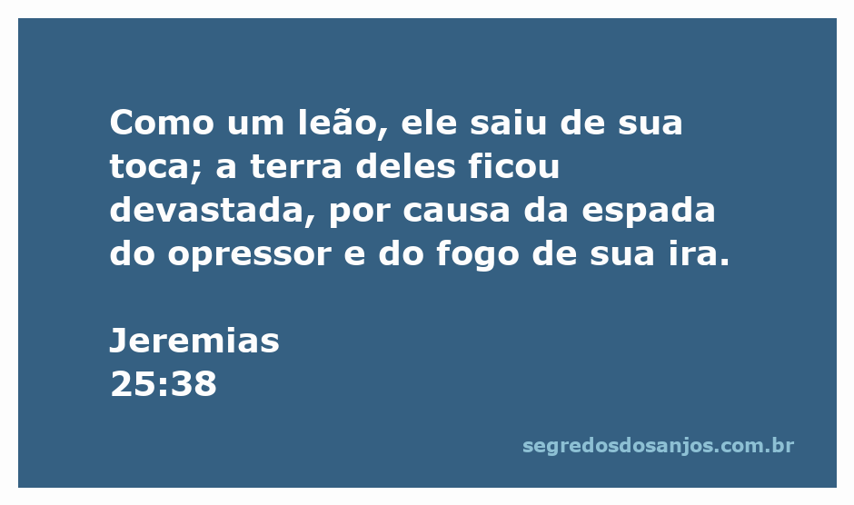 Imagem de um leão simbolizando a ira e opressão descritas em Jeremias 25:38