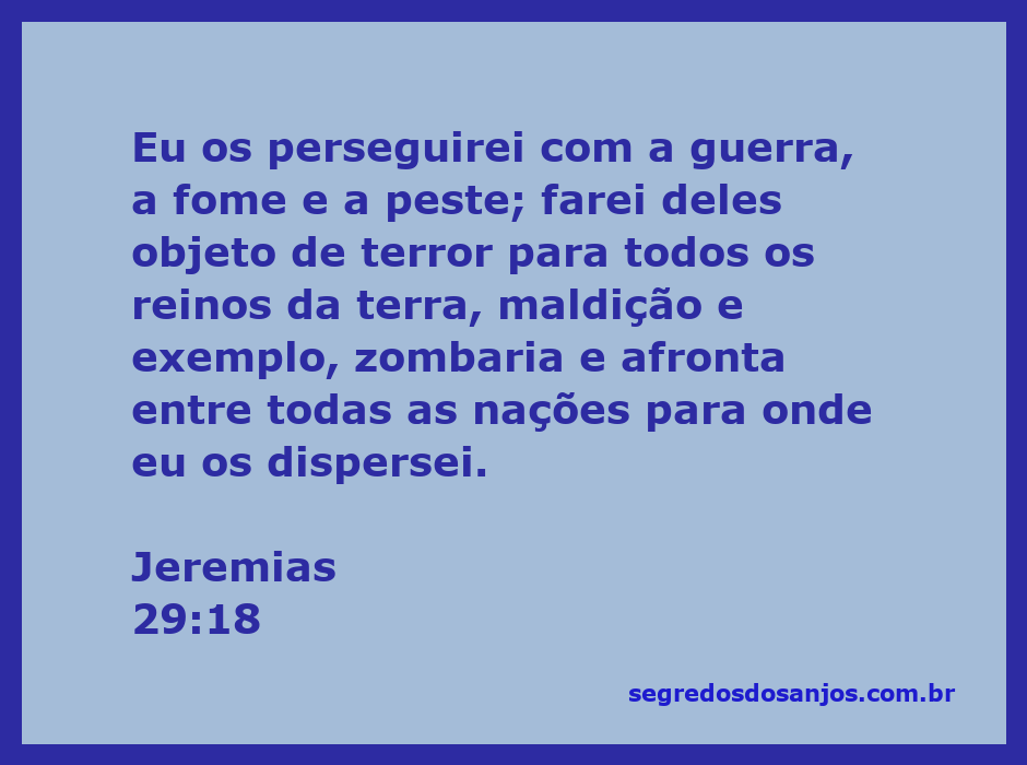 Imagem representando a mensagem de Jeremias 29:18 sobre julgamento e dispersão.