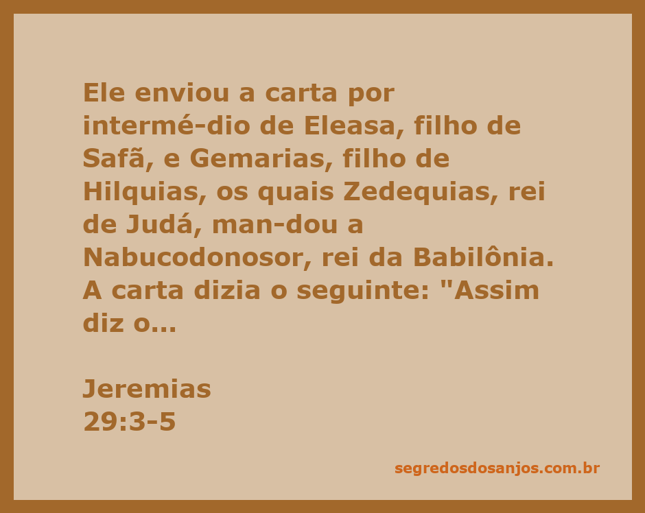 Imagem representativa da carta enviada por Jeremias aos exilados em Babilônia, destacando a mensagem de esperança e instruções de Deus.