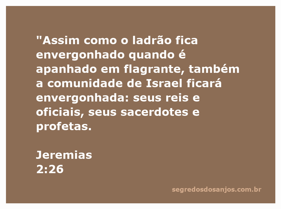 Imagem representativa da passagem de Jeremias 2:26, destacando a vergonha da comunidade de Israel diante de suas transgressões.