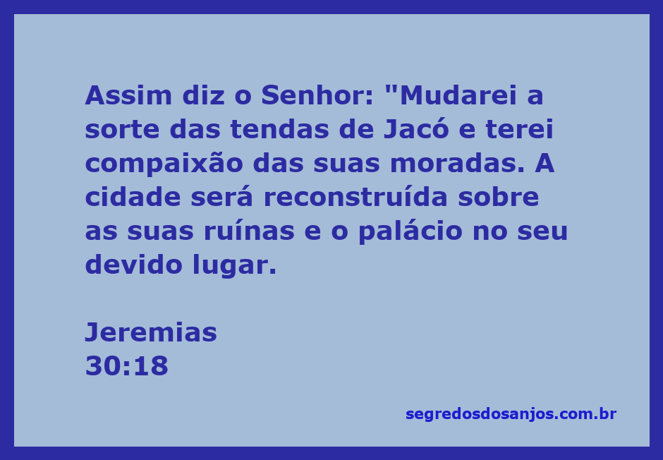 Ilustração da promessa de restauração de Jacó conforme Jeremias 30:18, mostrando tendas e uma cidade em reconstrução.