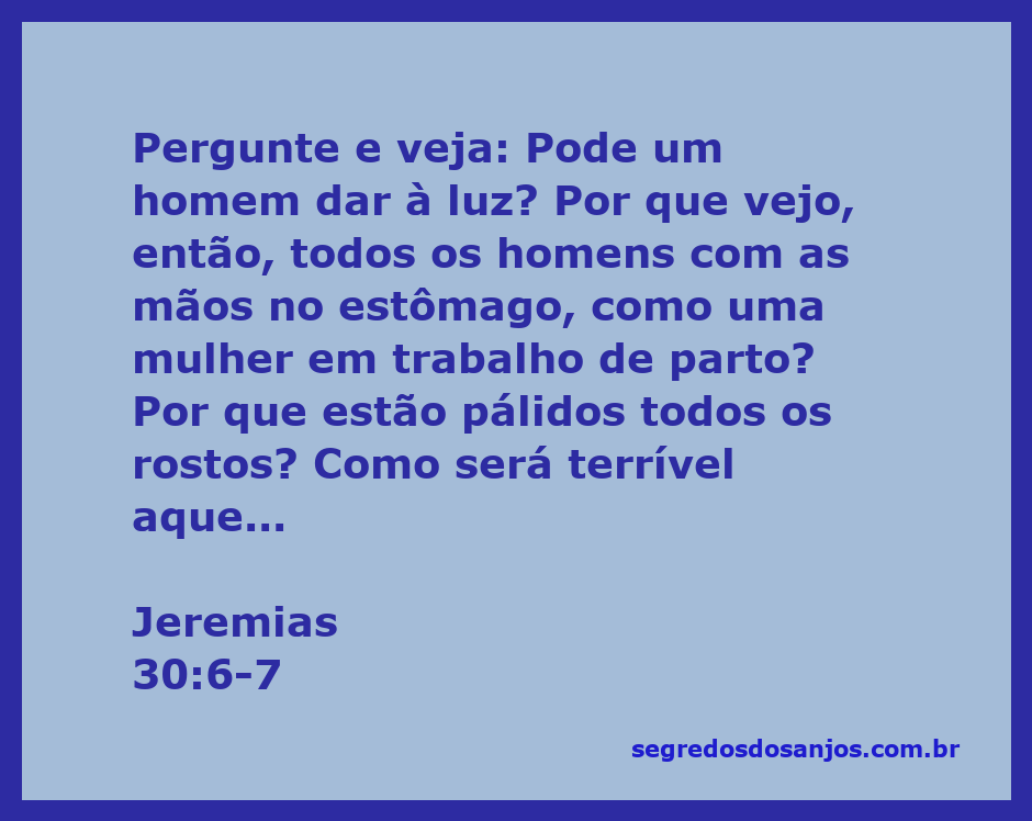 Ilustração de homens em angústia, simbolizando o sofrimento descrito em Jeremias 30:6-7.