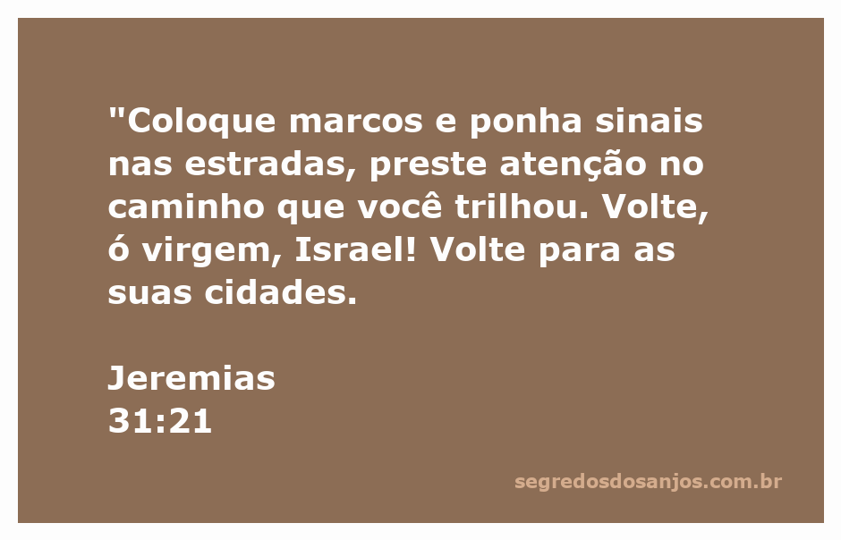 Imagem representando um caminho com marcos e sinais, simbolizando a orientação e o retorno de Israel.