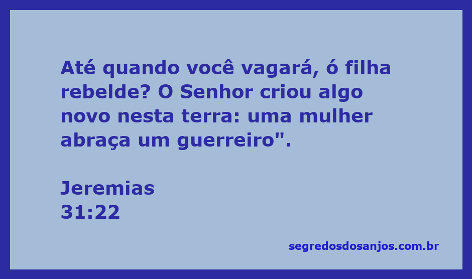 Imagem que ilustra a passagem de Jeremias 31:22, destacando uma mulher abraçando um guerreiro como símbolo de renovação e esperança.