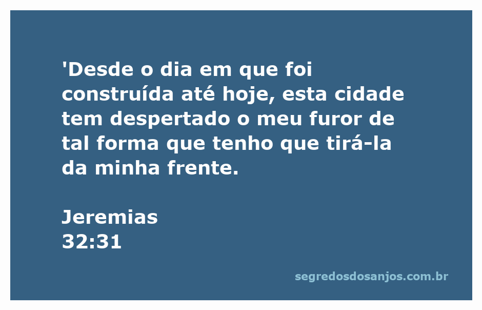 Ilustração da cidade mencionada em Jeremias 32:31, simbolizando o furor divino.
