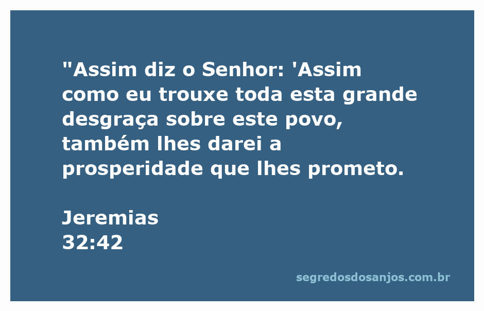 Imagem representativa da promessa de prosperidade de Deus ao povo, conforme Jeremias 32:42.