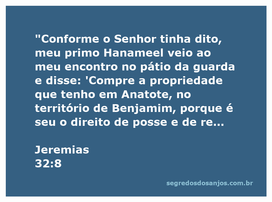 Imagem que representa a compra da propriedade em Anatote, conforme Jeremias 32:8.