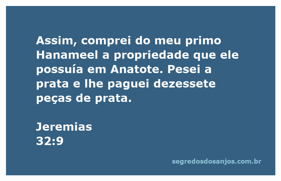 Ilustração da compra da propriedade em Anatote por Jeremias.