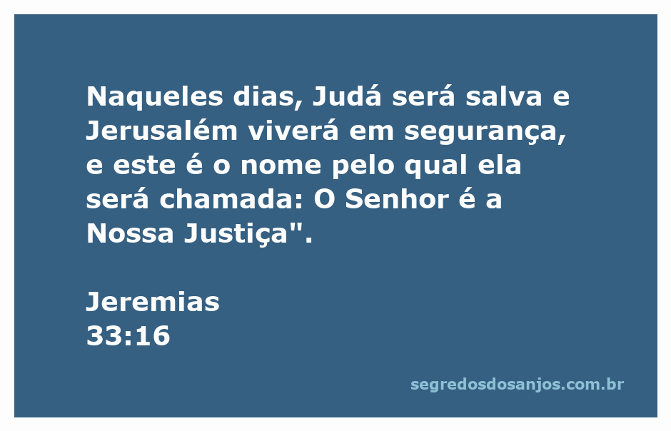 Imagem representando Jeremias 33:16, destacando a salvação de Judá e a segurança de Jerusalém.