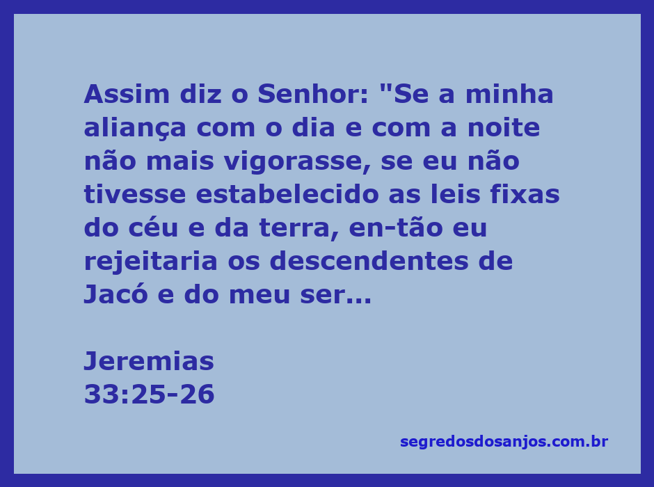 Imagem representativa da passagem de Jeremias 33:25-26, destacando a aliança de Deus com o dia e a noite