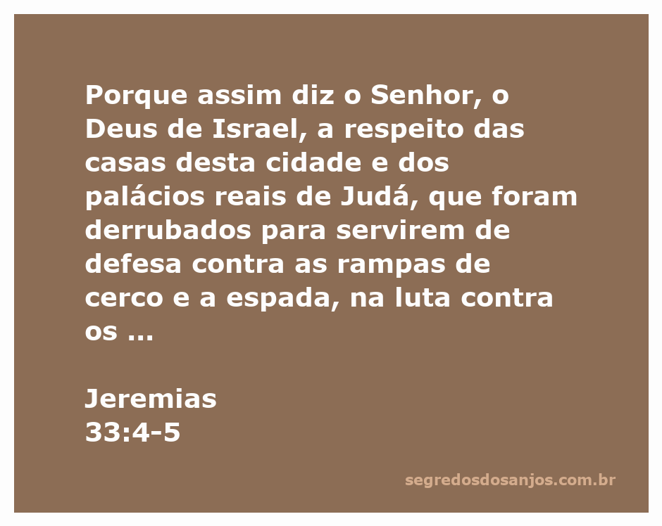 Imagem representando a cidade de Jerusalém em ruínas, simbolizando o juízo de Deus conforme Jeremias 33:4-5.