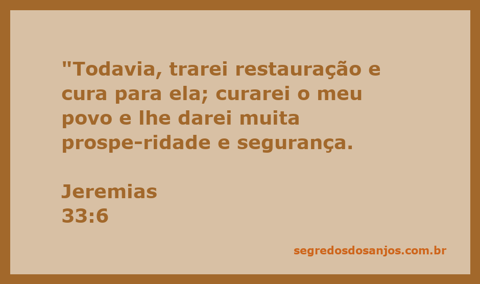 Imagem representativa da restauração e cura prometidas em Jeremias 33:6.
