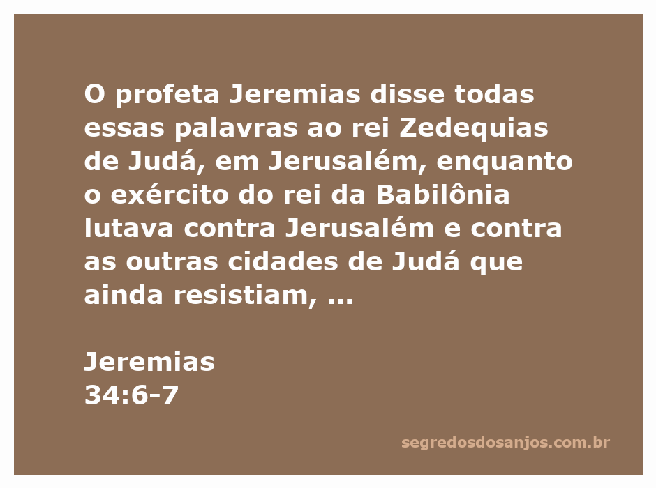 O profeta Jeremias falando com o rei Zedequias em Jerusalém durante a guerra babilônica.