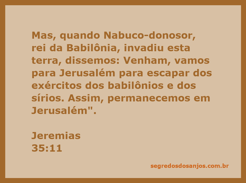 Representação da fuga para Jerusalém durante a invasão de Nabucodonosor, rei da Babilônia.
