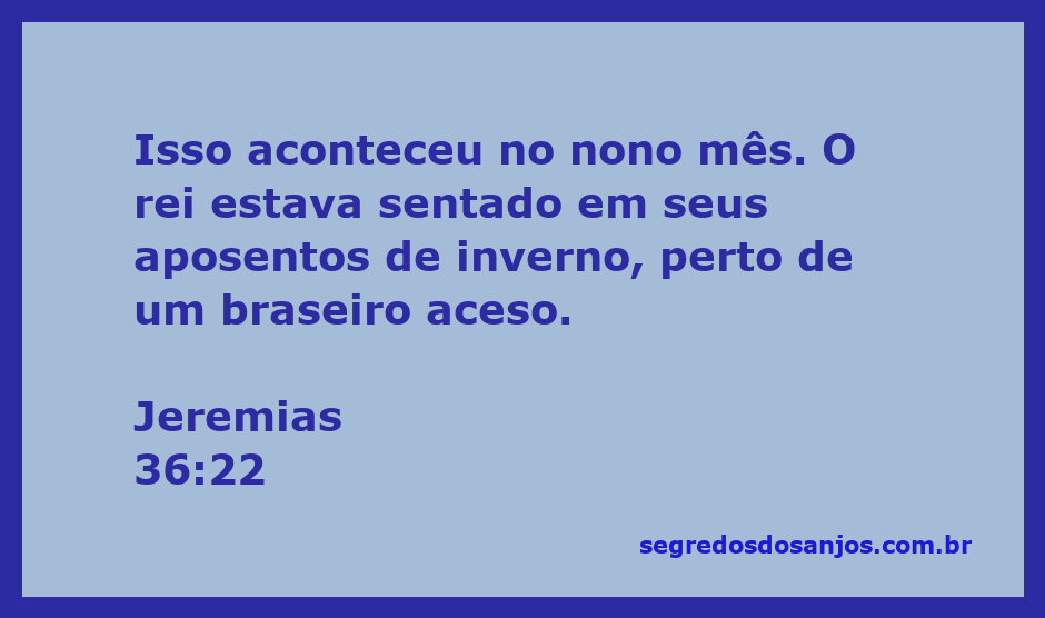 O rei sentado em seu aposento de inverno próximo a um braseiro, representando Jeremias 36:22.