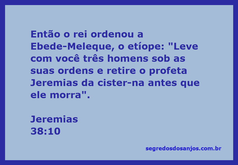 Ebede-Meleque resgatando Jeremias da cisterna, ilustrando a fidelidade e a coragem em tempos de adversidade.