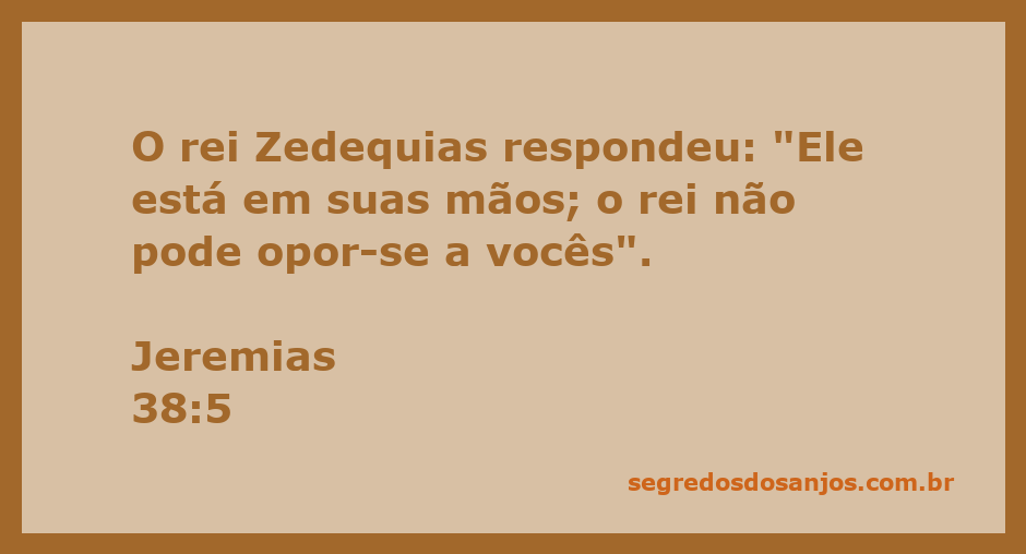 O rei Zedequias entrega Jeremias em mãos dos príncipes de Judá, representando a decisão política de não intervir.