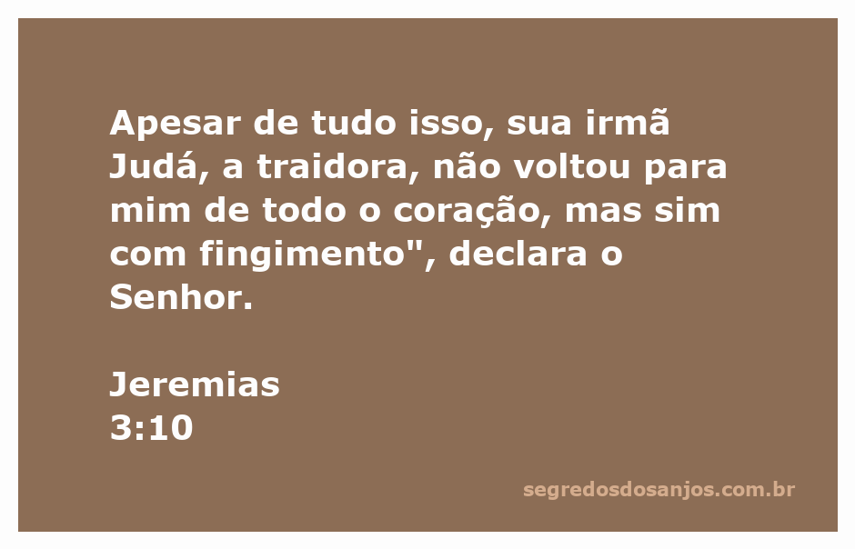 Ilustração representando Jeremias 3:10, destacando a traição de Judá em relação ao Senhor.