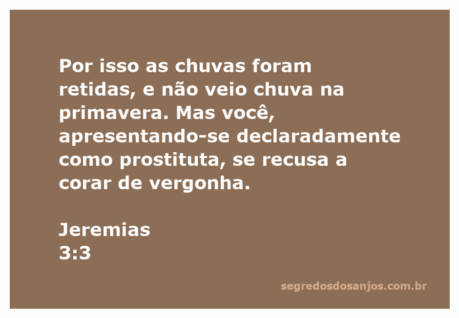 Ilustração de Jeremias 3:3, destacando a mensagem de arrependimento e vergonha.