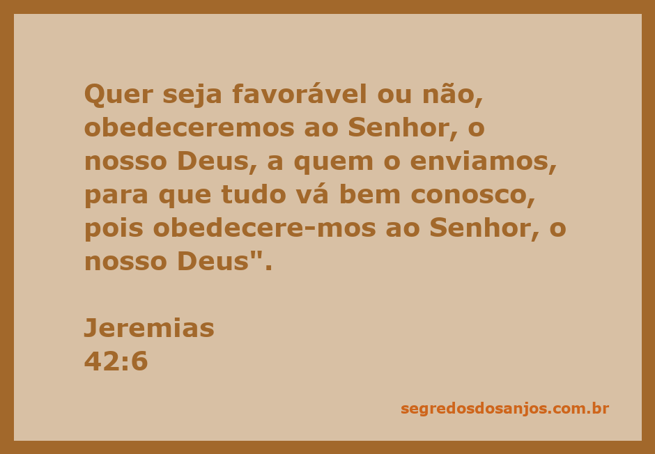 Imagem que representa a determinação em obedecer ao Senhor, inspirado no versículo Jeremias 42:6.