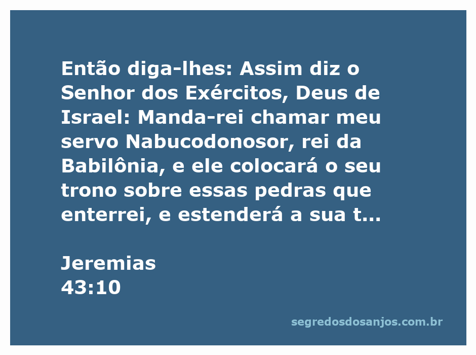 Imagem representativa da profecia de Jeremias sobre Nabucodonosor e o trono na Babilônia.