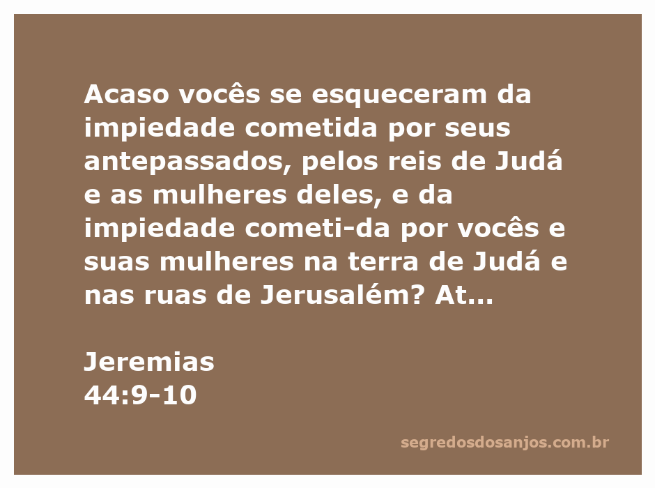 Ilustração representando a advertência de Jeremias sobre a impiedade dos antepassados e do povo de Judá.