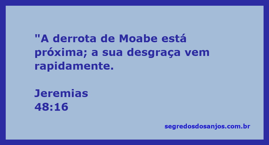 Imagem representando a profecia de Jeremias sobre a derrota de Moabe.