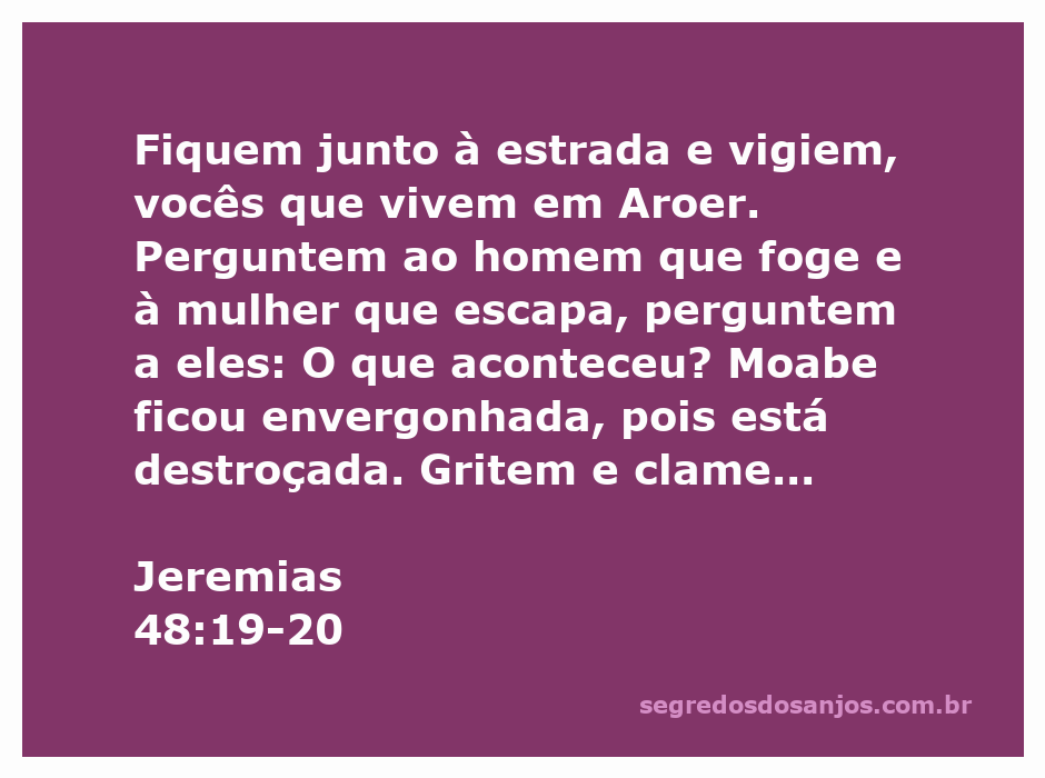 Imagem representando a devastação de Moabe, com pessoas em fuga e um cenário de destruição.