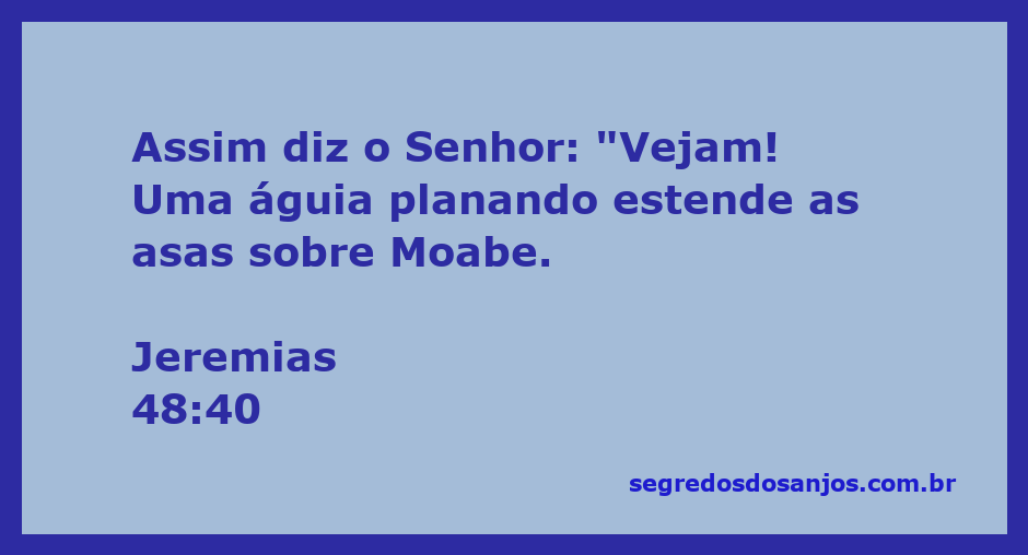 Imagem de uma águia planando sobre a terra de Moabe, simbolizando a mensagem de Deus.