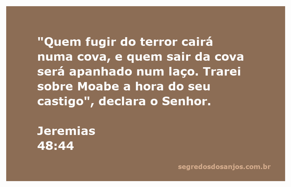 Ilustração do versículo Jeremias 48:44, destacando o tema do castigo e a inevitabilidade do destino.