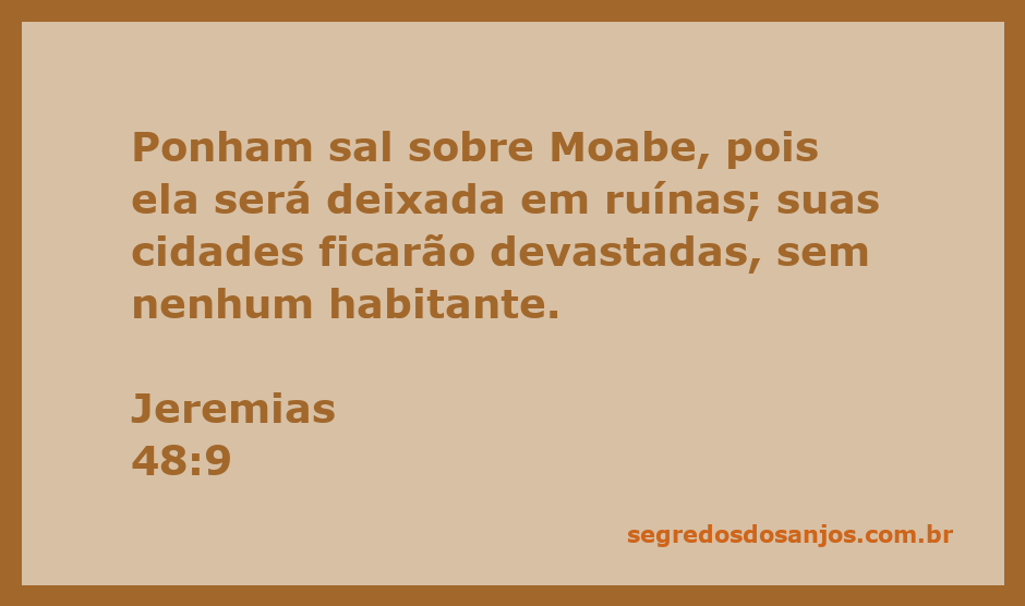 Imagem representando a devastação de Moabe conforme Jeremias 48:9, com sal simbolizando a destruição.