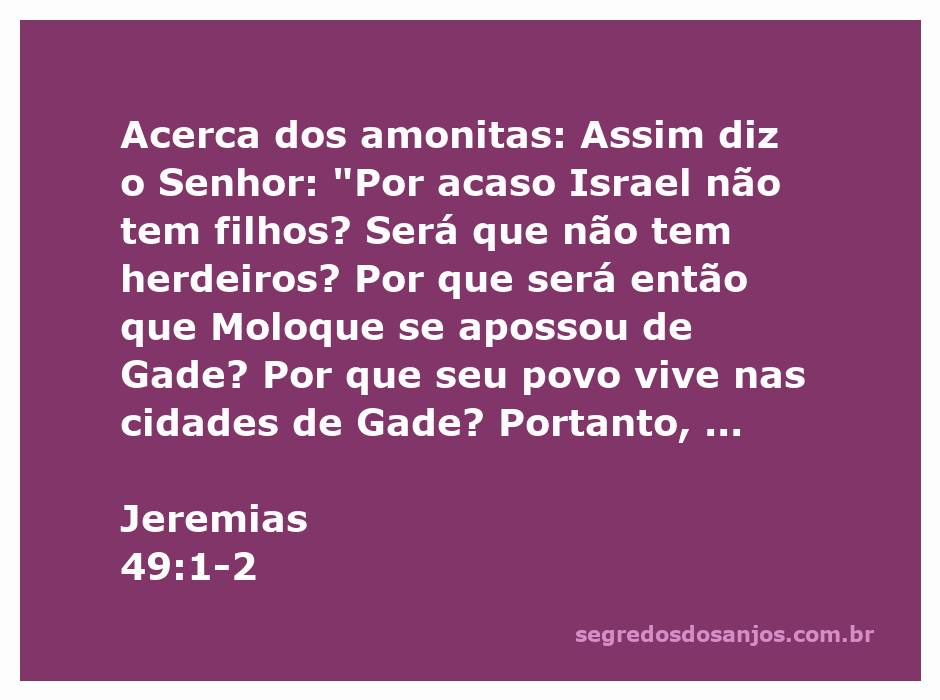 Imagem representando a profecia de Jeremias sobre os amonitas e a cidade de Rabá.