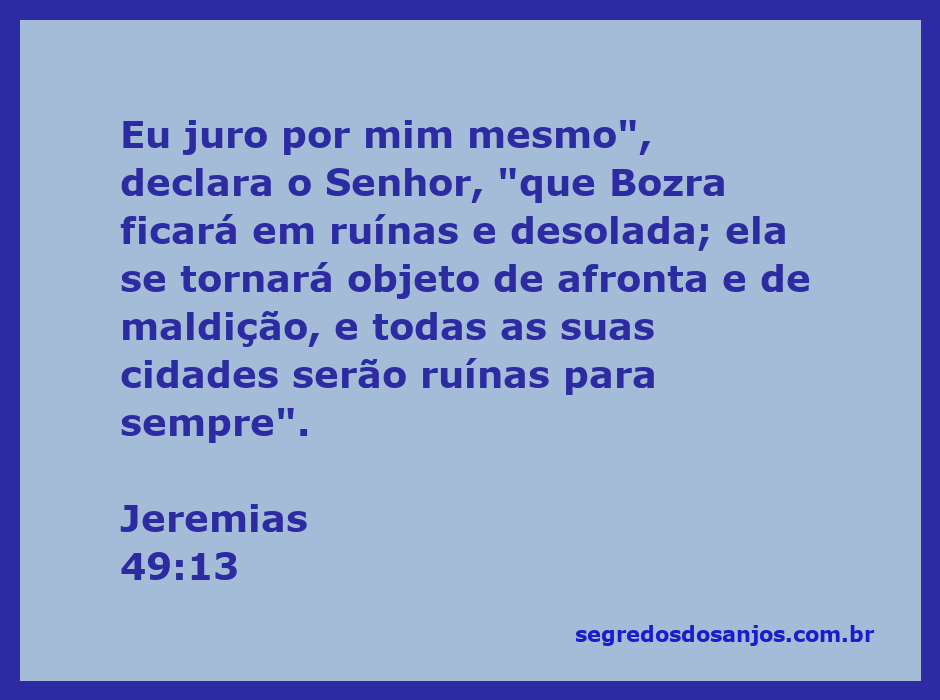 Imagem representativa da profecia de Jeremias sobre a ruína de Bozra