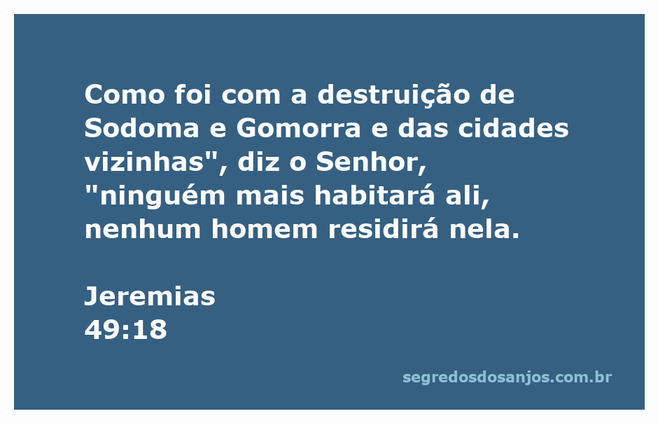 Ilustração da destruição de Sodoma e Gomorra, simbolizando a condenação de cidades ímpias segundo Jeremias 49:18.