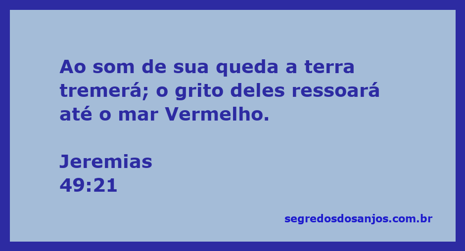 Imagem representativa da queda e do impacto descrito em Jeremias 49:21, mostrando a terra tremendo e um eco de gritos até o mar Vermelho.