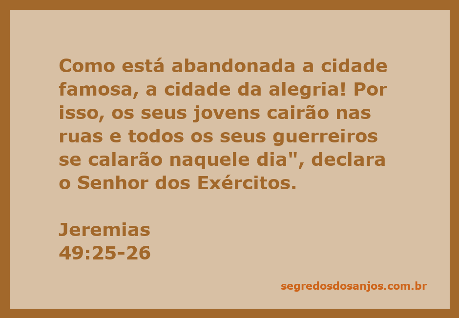 Imagem representativa da cidade abandonada mencionada em Jeremias 49:25-26, simbolizando tristeza e perda.