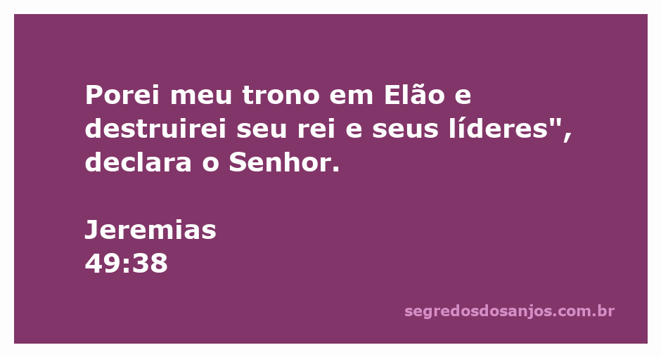 Imagem representativa da profecia de Jeremias sobre Elão e a declaração de destruição de seu rei e líderes.